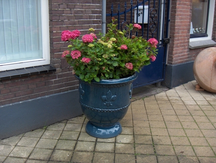 Kasteelvaas blauw glazuur 75 cm