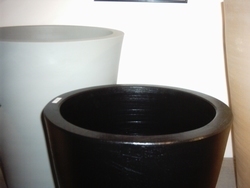 Mat zwarte conus vaas 65 cm